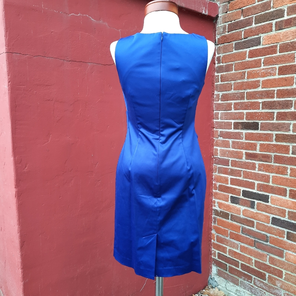 Talbots High Neck Twist Front Sleeveless Short Dress Wedding MOB Spring 4P NEW - Picture 7 of 13